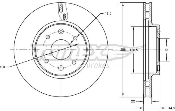 TOMEX brakes TX 72-60 - Kočioni disk www.molydon.hr