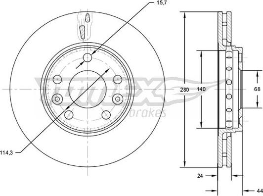 TOMEX brakes TX 72-61 - Kočioni disk www.molydon.hr