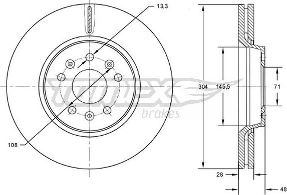 TOMEX brakes TX 72-63 - Kočioni disk www.molydon.hr