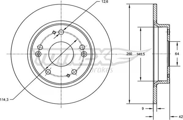 TOMEX brakes TX 72-62 - Kočioni disk www.molydon.hr