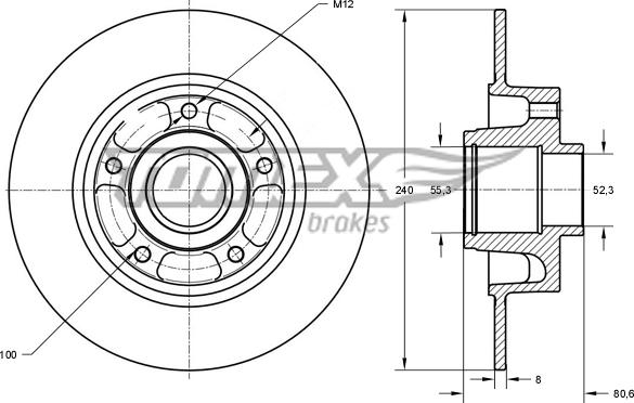 TOMEX brakes TX 72-011 - Kočioni disk www.molydon.hr