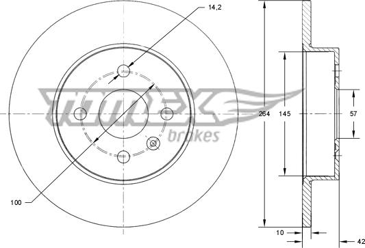 TOMEX brakes TX 72-08 - Kočioni disk www.molydon.hr