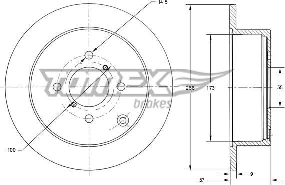 TOMEX brakes TX 72-19 - Kočioni disk www.molydon.hr