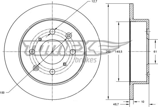 TOMEX brakes TX 72-18 - Kočioni disk www.molydon.hr