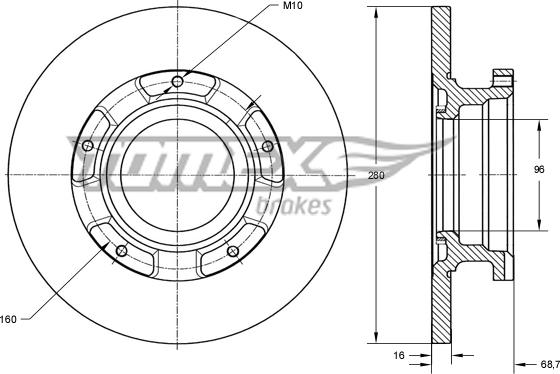 TOMEX brakes TX 72-17 - Kočioni disk www.molydon.hr