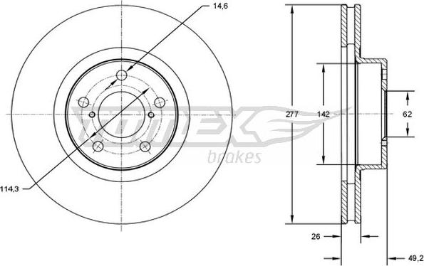 TOMEX brakes TX 72-83 - Kočioni disk www.molydon.hr