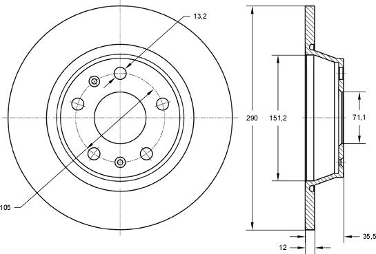 TOMEX brakes TX 72-33 - Kočioni disk www.molydon.hr