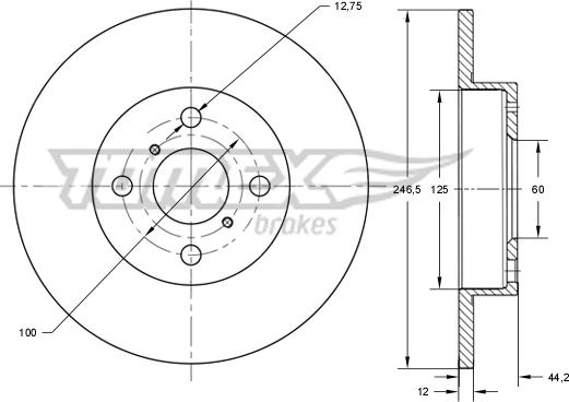 TOMEX brakes TX 72-29 - Kočioni disk www.molydon.hr