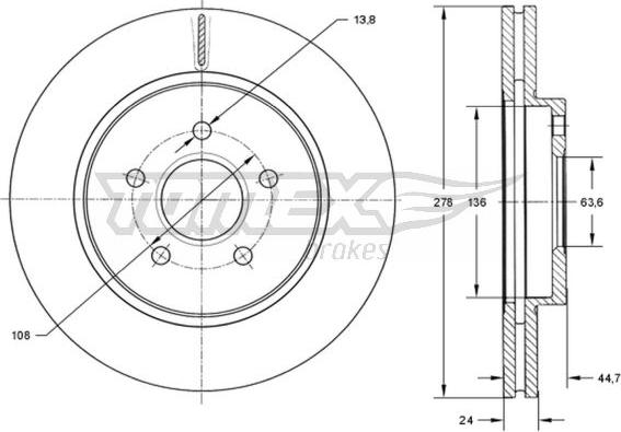 TOMEX brakes TX 72-27 - Kočioni disk www.molydon.hr