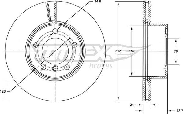 TOMEX brakes TX 72-78 - Kočioni disk www.molydon.hr