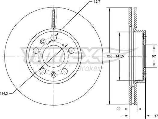 TOMEX brakes TX 72-73 - Kočioni disk www.molydon.hr