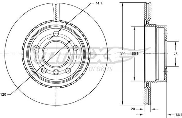 TOMEX brakes TX 72-72 - Kočioni disk www.molydon.hr