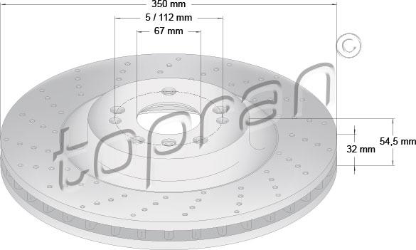 Topran 409 482 - Kočioni disk www.molydon.hr