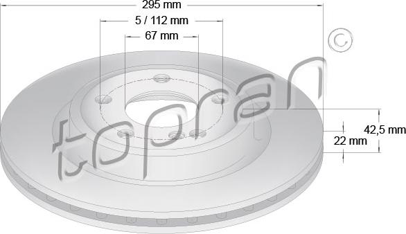 Topran 409 553 - Kočioni disk www.molydon.hr