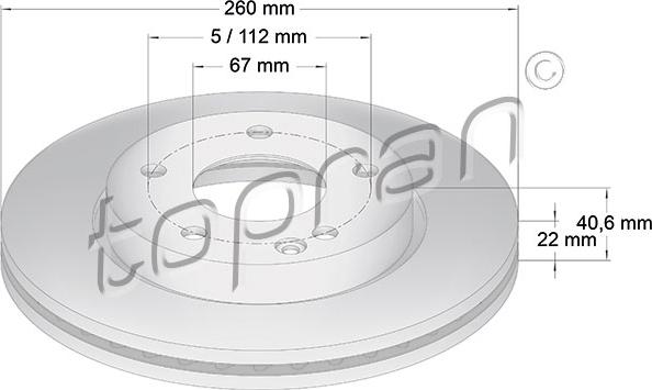 Topran 400 849 - Kočioni disk www.molydon.hr