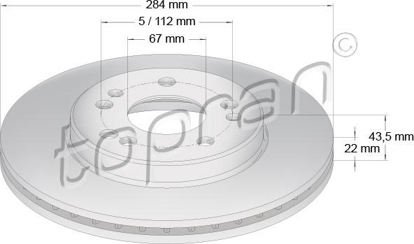 Topran 400 845 - Kočioni disk www.molydon.hr