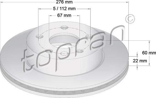 Topran 400 857 - Kočioni disk www.molydon.hr