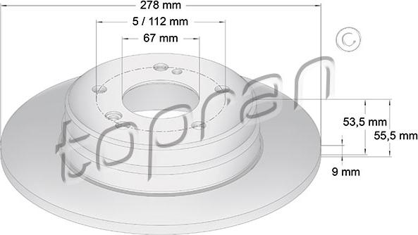 Topran 400 864 - Kočioni disk www.molydon.hr