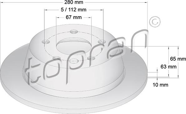 Topran 400 865 - Kočioni disk www.molydon.hr