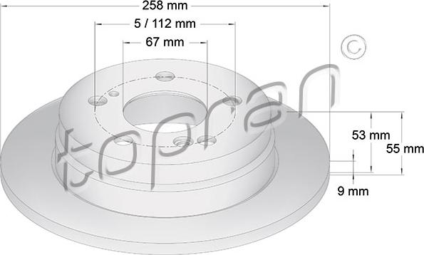 Topran 400 860 - Kočioni disk www.molydon.hr