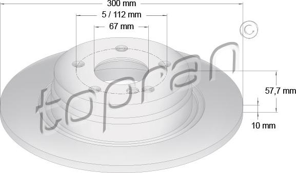 Topran 401 903 - Kočioni disk www.molydon.hr