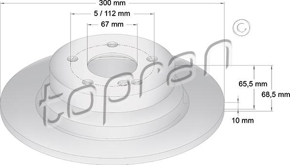 Topran 401 054 - Kočioni disk www.molydon.hr