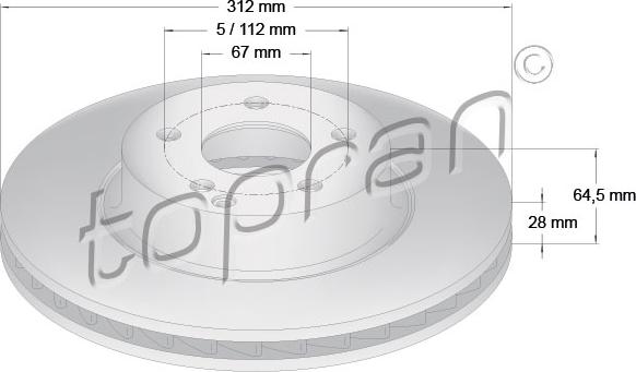 Topran 401 053 - Kočioni disk www.molydon.hr