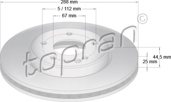 Topran 401 384 - Kočioni disk www.molydon.hr