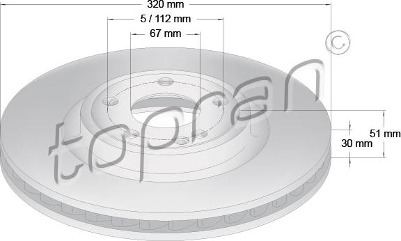 Topran 408 930 - Kočioni disk www.molydon.hr