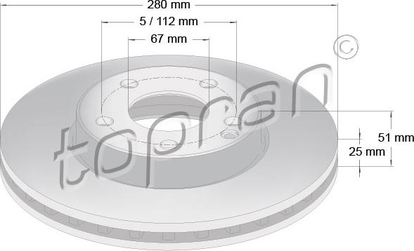 Topran 408 553 - Kočioni disk www.molydon.hr