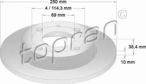 Topran 407 960 - Kočioni disk www.molydon.hr