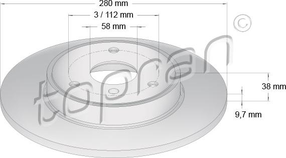 Topran 407 933 - Kočioni disk www.molydon.hr