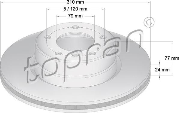 Topran 500 944 - Kočioni disk www.molydon.hr