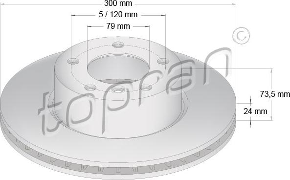 Topran 500 947 - Kočioni disk www.molydon.hr