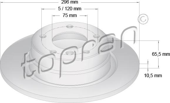 Topran 500 950 - Kočioni disk www.molydon.hr