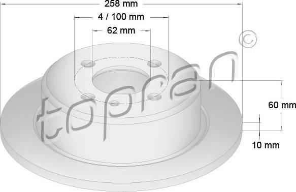 Topran 500 557 - Kočioni disk www.molydon.hr