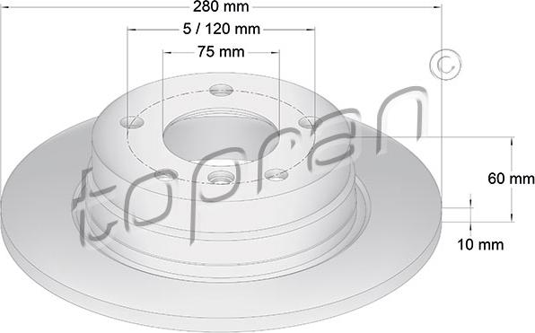 Topran 500 564 - Kočioni disk www.molydon.hr