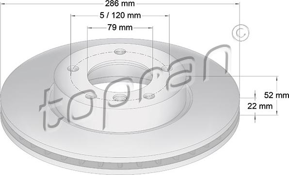 Topran 500 563 - Kočioni disk www.molydon.hr