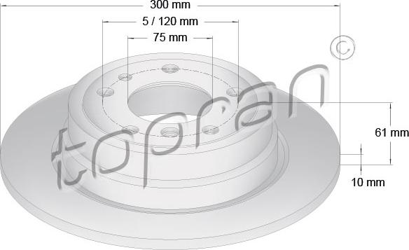 Topran 500 562 - Kočioni disk www.molydon.hr