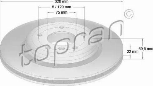 Topran 500 580 - Kočioni disk www.molydon.hr