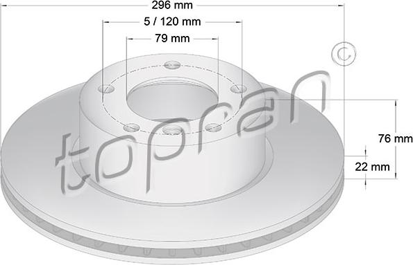 Topran 500 570 - Kočioni disk www.molydon.hr