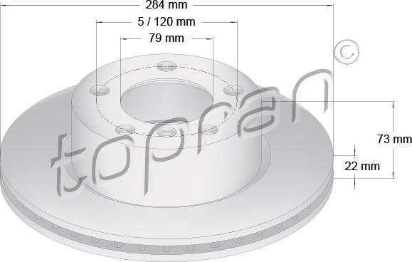 Topran 501 900 - Kočioni disk www.molydon.hr