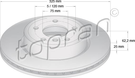 Topran 501 191 - Kočioni disk www.molydon.hr