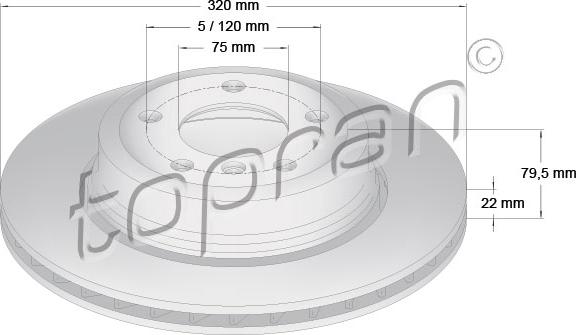 Topran 501 193 - Kočioni disk www.molydon.hr