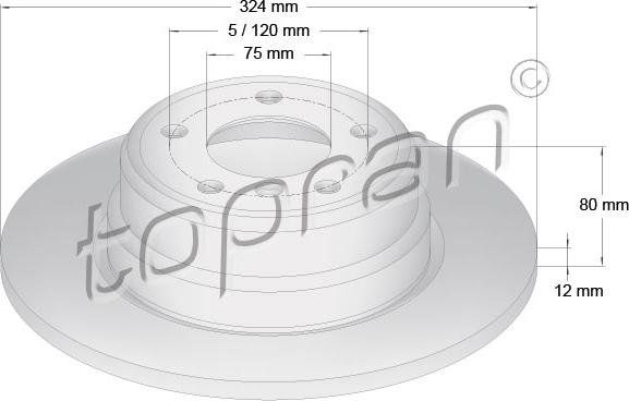 Topran 501 192 - Kočioni disk www.molydon.hr