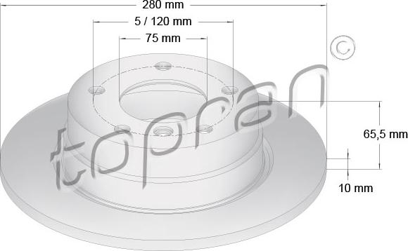 Topran 501 223 - Kočioni disk www.molydon.hr