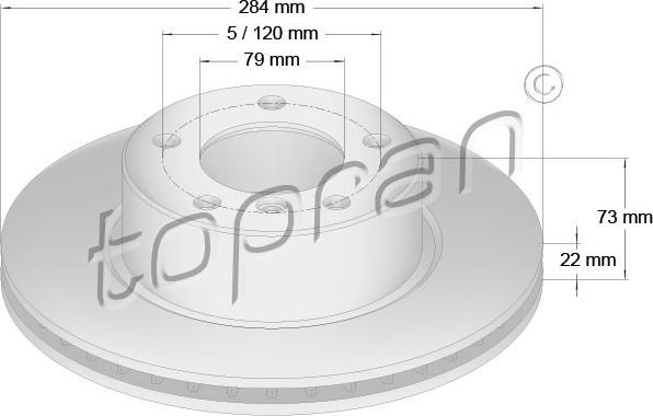 Topran 501 710 - Kočioni disk www.molydon.hr