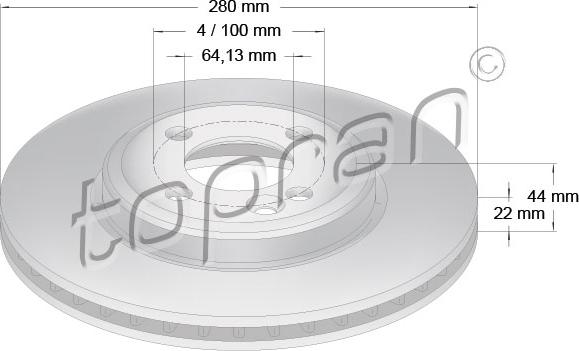 Topran 501 713 - Kočioni disk www.molydon.hr