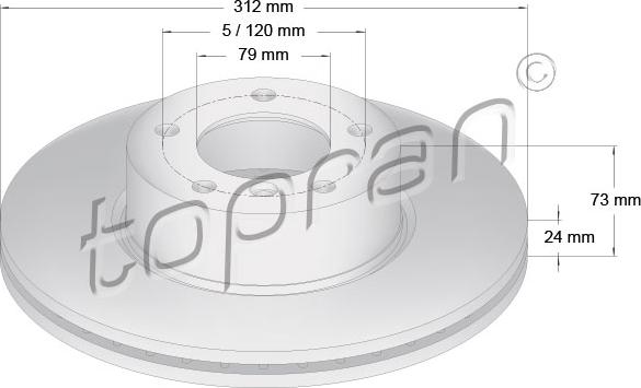 Topran 501 712 - Kočioni disk www.molydon.hr