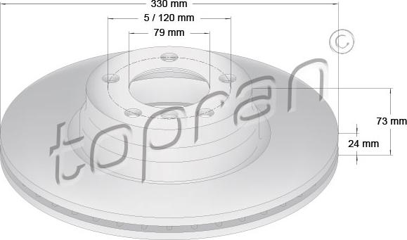 Topran 503 015 - Kočioni disk www.molydon.hr